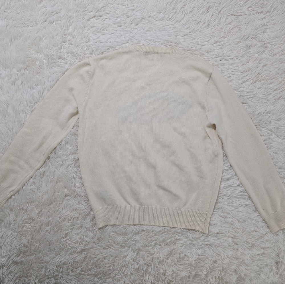 Edikted Red Racecar Cream Knit Sweater - Picture 2 of 3